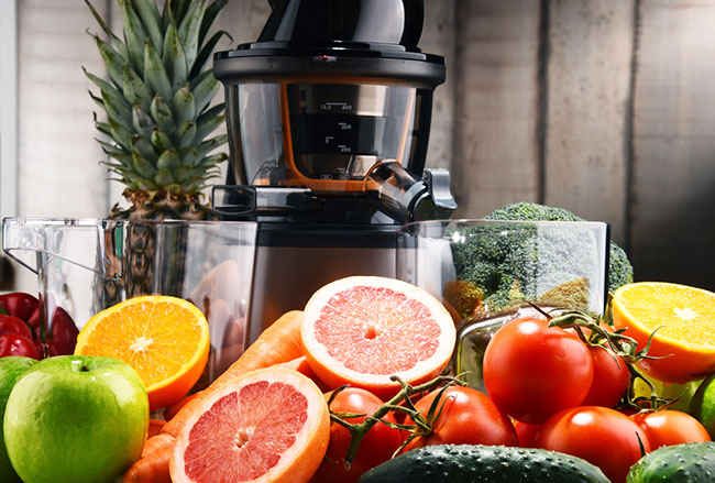 Fruits and Vegetables Ready To Be Juiced Into Pulp