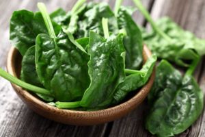 Bowl Of Raw Spinach