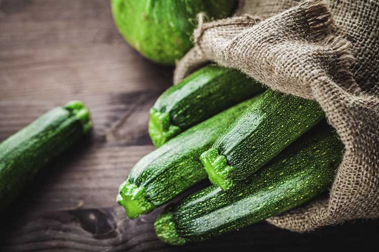 Sack of Organic Zucchini