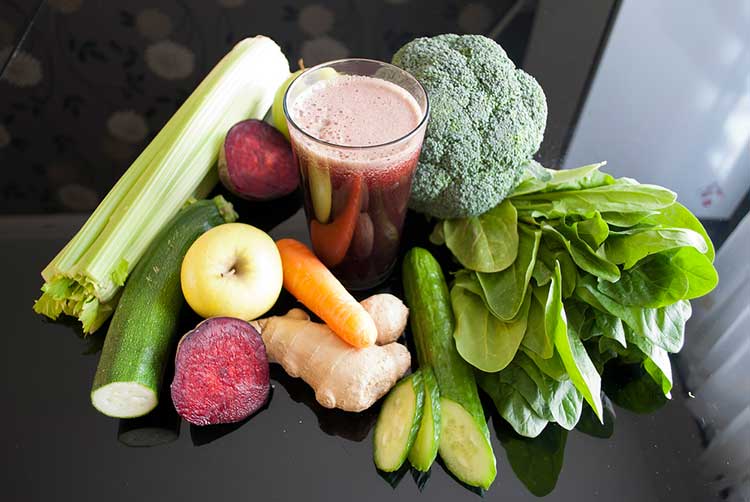 Fresh Vegetables And Juice