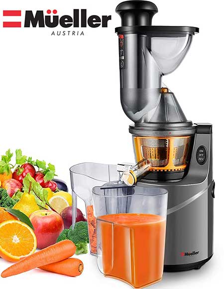 Mueller Austria Ultra Juicer Machine Extractor with Slow Cold Press Masticating Squeezer Mechanism Technology