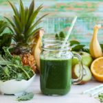 Green Juice Made from fiber vegetables