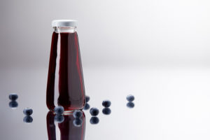 Blueberries juiced and ready to drink