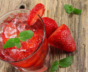 Strawberry Juice and Strawberries