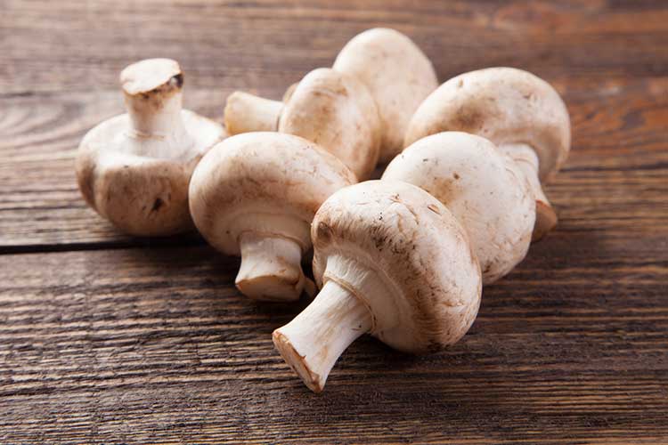   mushrooms ready to be steamed and juiced