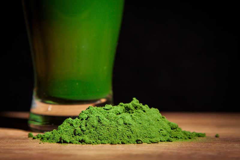   Green juice made from powder