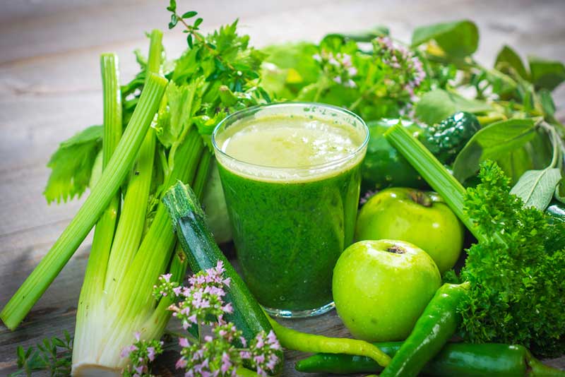  green juice or coffee in the morning